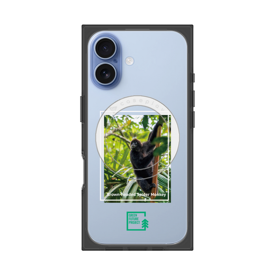 プレミアムスクエアケース with MagSafe［ Green Future Project - Brown-headed Spider Monkey ］