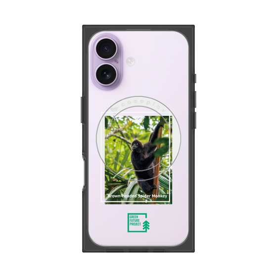 プレミアムスクエアケース with MagSafe［ Green Future Project - Brown-headed Spider Monkey ］