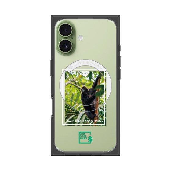 プレミアムスクエアケース with MagSafe［ Green Future Project - Brown-headed Spider Monkey ］