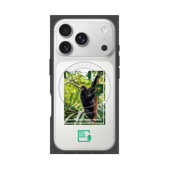 プレミアムスクエアケース with MagSafe［ Green Future Project - Brown-headed Spider Monkey ］