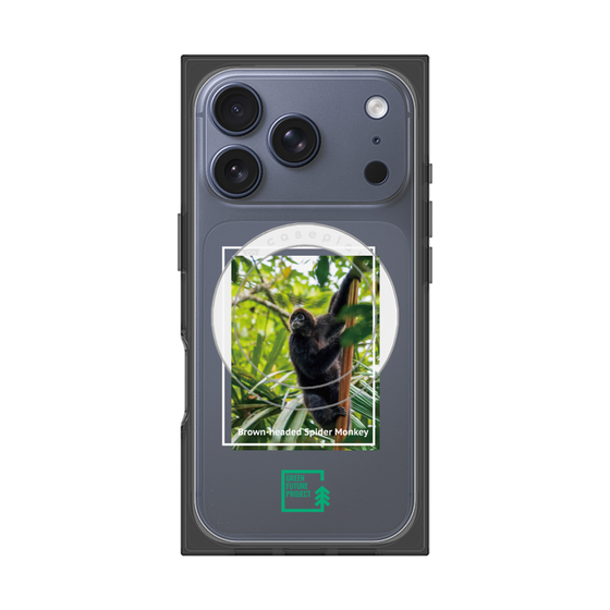 プレミアムスクエアケース with MagSafe［ Green Future Project - Brown-headed Spider Monkey ］