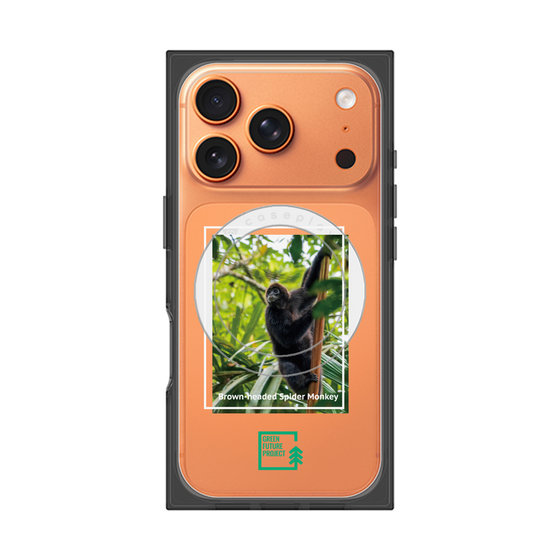 プレミアムスクエアケース with MagSafe［ Green Future Project - Brown-headed Spider Monkey ］