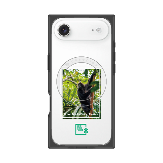 プレミアムスクエアケース with MagSafe［ Green Future Project - Brown-headed Spider Monkey ］