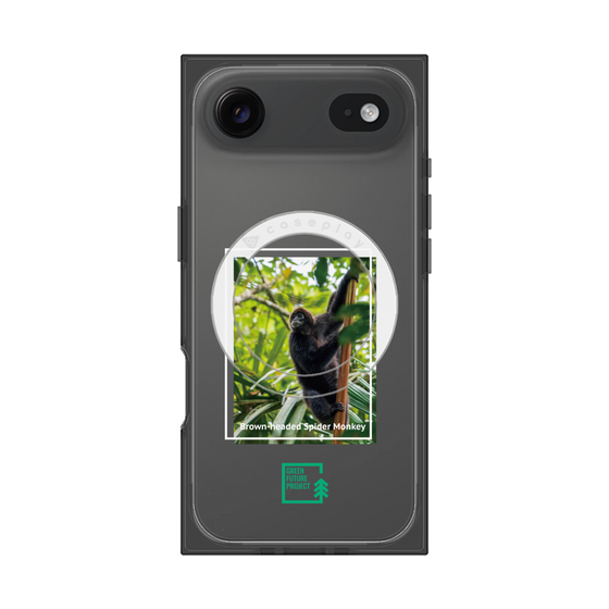 プレミアムスクエアケース with MagSafe［ Green Future Project - Brown-headed Spider Monkey ］