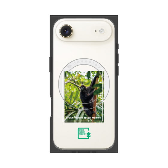 プレミアムスクエアケース with MagSafe［ Green Future Project - Brown-headed Spider Monkey ］
