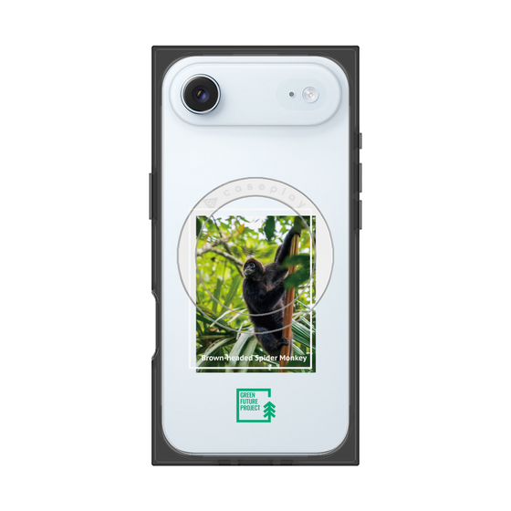 プレミアムスクエアケース with MagSafe［ Green Future Project - Brown-headed Spider Monkey ］