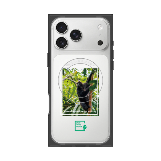 プレミアムスクエアケース with MagSafe［ Green Future Project - Brown-headed Spider Monkey ］