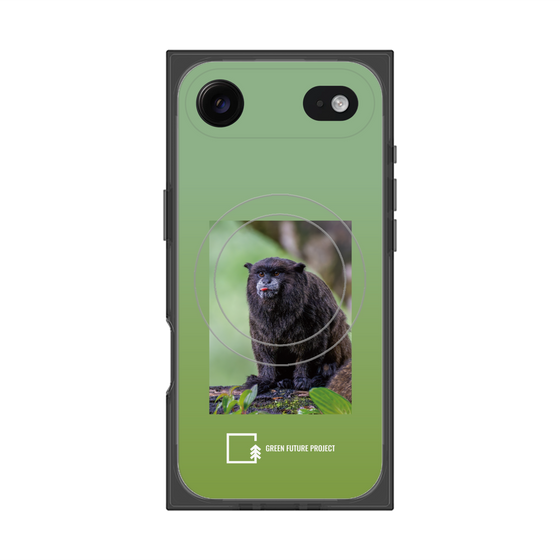 プレミアムスクエアケース with MagSafe［ Green Future Project - Black-mantled Tamarin ］