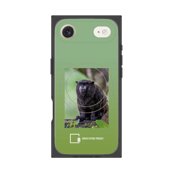 プレミアムスクエアケース with MagSafe［ Green Future Project - Black-mantled Tamarin ］