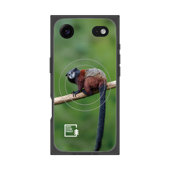 プレミアムスクエアケース with MagSafe［ Green Future Project - Saddle-backTamarin ］