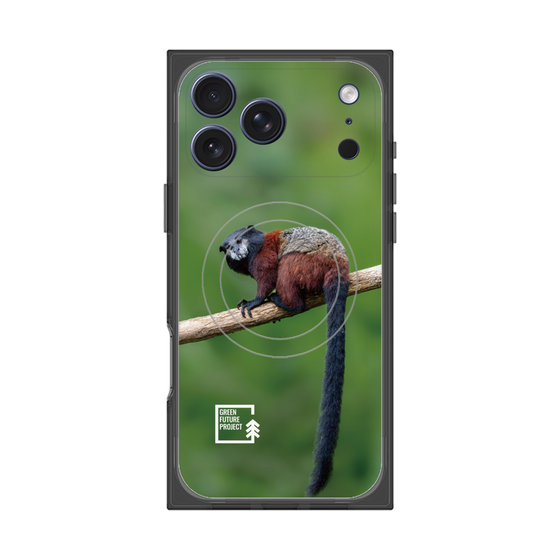 プレミアムスクエアケース with MagSafe［ Green Future Project - Saddle-backTamarin ］