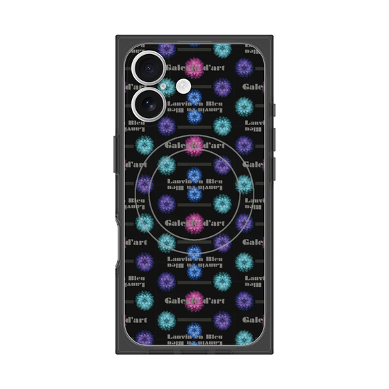 プレミアムスクエアケース with MagSafe［ LANVIN en Bleu - Flower pattern ］