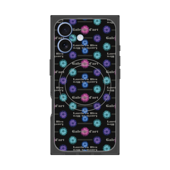 プレミアムスクエアケース with MagSafe［ LANVIN en Bleu - Flower pattern ］