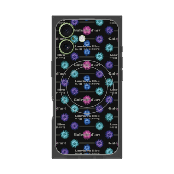 プレミアムスクエアケース with MagSafe［ LANVIN en Bleu - Flower pattern ］
