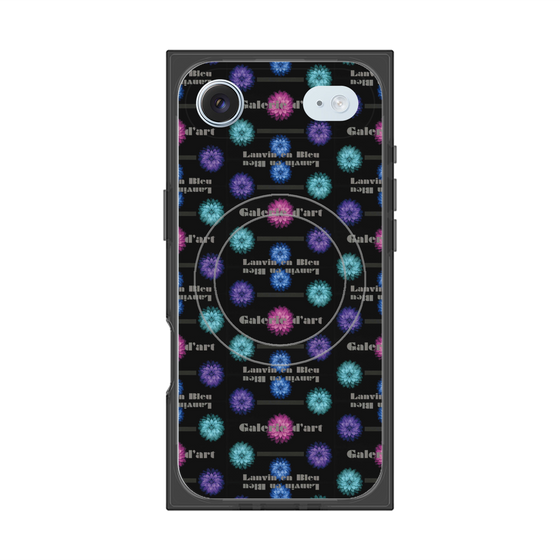 プレミアムスクエアケース with MagSafe［ LANVIN en Bleu - Flower pattern ］