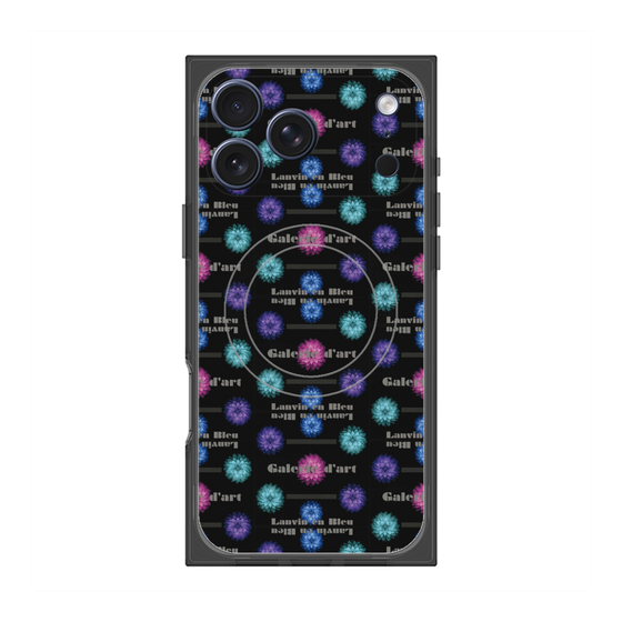 プレミアムスクエアケース with MagSafe［ LANVIN en Bleu - Flower pattern ］