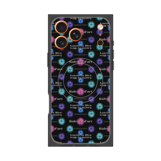 プレミアムスクエアケース with MagSafe［ LANVIN en Bleu - Flower pattern ］