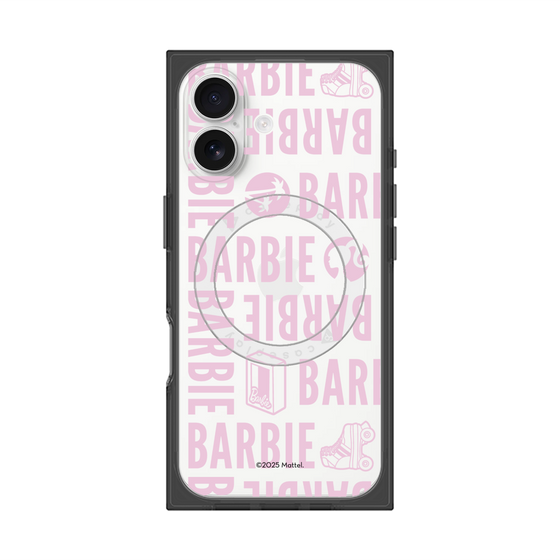 プレミアムスクエアケース with MagSafe［ Barbie - ロゴパターン3 - クリア ］