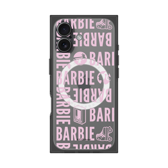 プレミアムスクエアケース with MagSafe［ Barbie - ロゴパターン3 - クリア ］