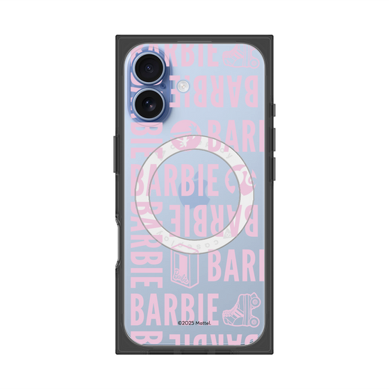 プレミアムスクエアケース with MagSafe［ Barbie - ロゴパターン3 - クリア ］