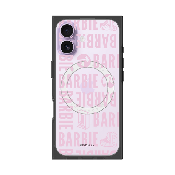 プレミアムスクエアケース with MagSafe［ Barbie - ロゴパターン3 - クリア ］