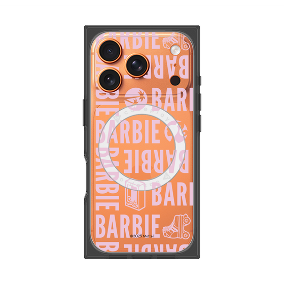プレミアムスクエアケース with MagSafe［ Barbie - ロゴパターン3 - クリア ］