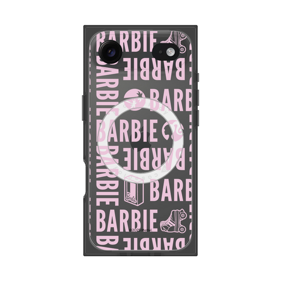プレミアムスクエアケース with MagSafe［ Barbie - ロゴパターン3 - クリア ］