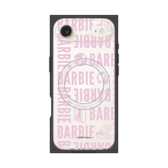 プレミアムスクエアケース with MagSafe［ Barbie - ロゴパターン3 - クリア ］