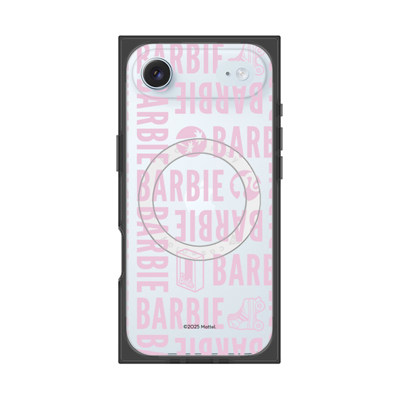 プレミアムスクエアケース with MagSafe［ Barbie - ロゴパターン3 - クリア ］