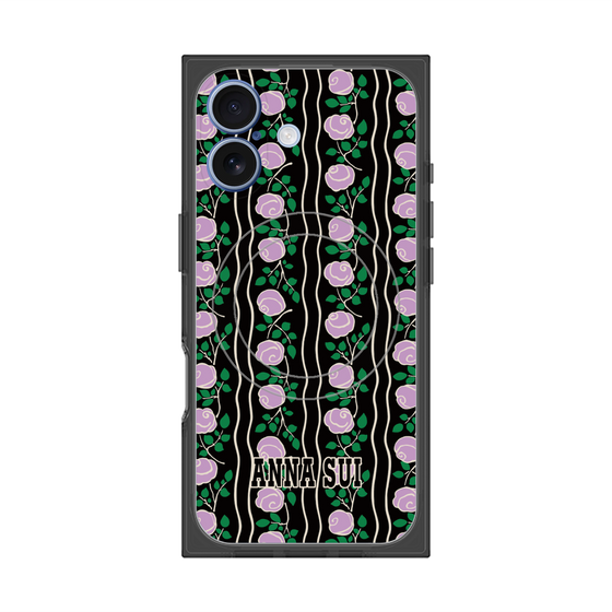 プレミアムスクエアケース with MagSafe［ ANNA SUI - ROSE STRIPE ］