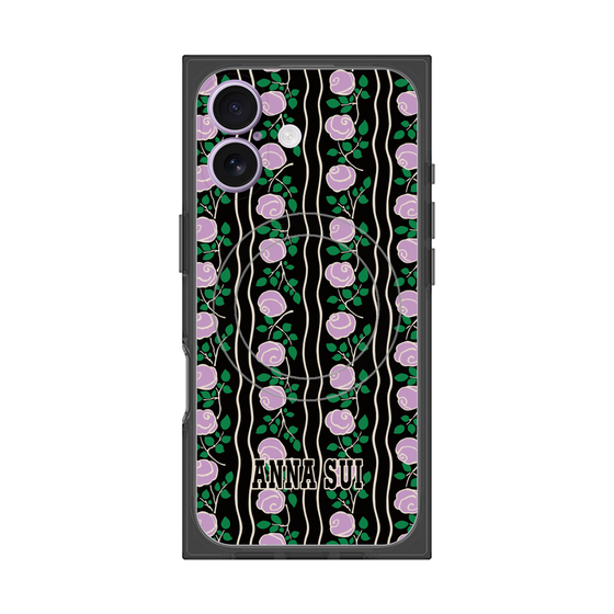 プレミアムスクエアケース with MagSafe［ ANNA SUI - ROSE STRIPE ］
