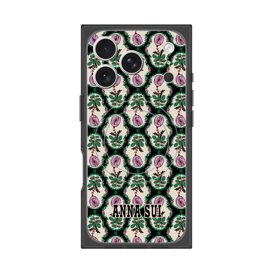 プレミアムスクエアケース with MagSafe［ ANNA SUI - ROSE CAMEO ］