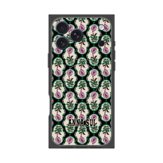 プレミアムスクエアケース with MagSafe［ ANNA SUI - ROSE CAMEO ］