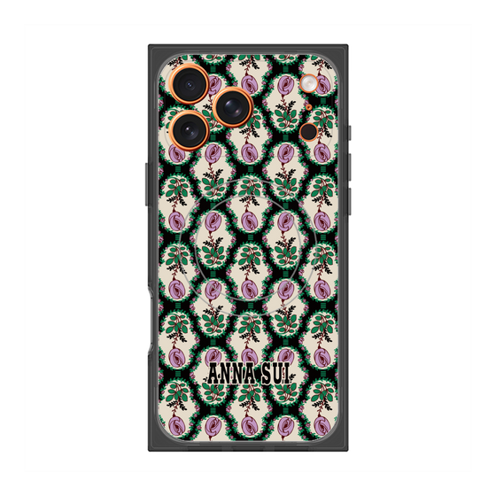 プレミアムスクエアケース with MagSafe［ ANNA SUI - ROSE CAMEO ］
