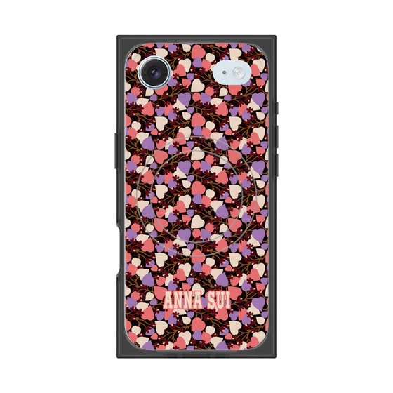 プレミアムスクエアケース with MagSafe［ ANNA SUI - HEARTS VINE - PINK ］