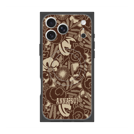 プレミアムスクエアケース with MagSafe［ ANNA SUI - STITCHED FLORAL ］