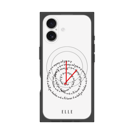 プレミアムスクエアケース with MagSafe［ ELLE - Do not look to 12 to 2 p.m. ］