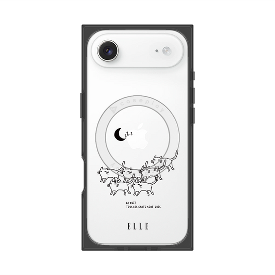 プレミアムスクエアケース with MagSafe［ ELLE - All cats are grey in the dark ］
