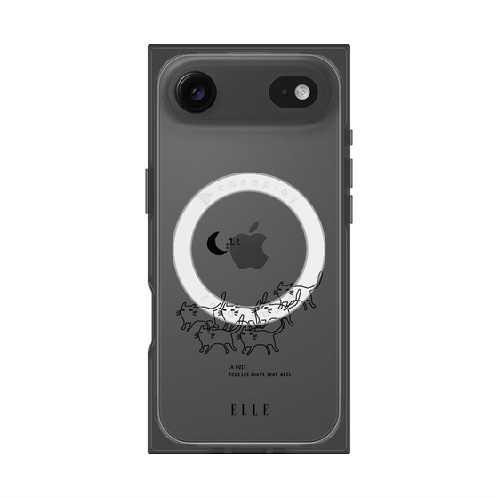 プレミアムスクエアケース with MagSafe［ ELLE - All cats are grey in the dark ］