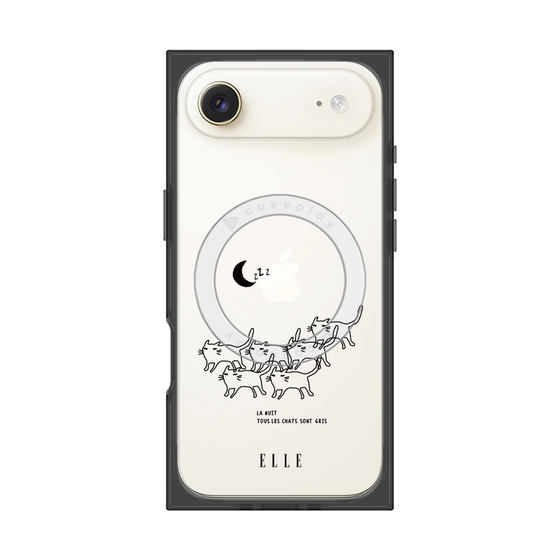 プレミアムスクエアケース with MagSafe［ ELLE - All cats are grey in the dark ］