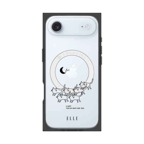 プレミアムスクエアケース with MagSafe［ ELLE - All cats are grey in the dark ］
