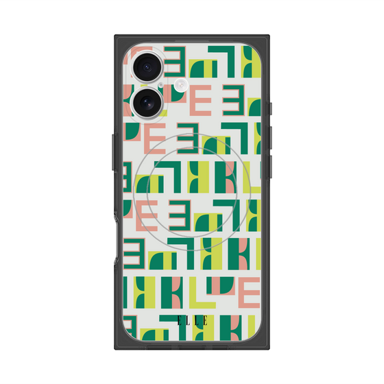 プレミアムスクエアケース with MagSafe［ ELLE - Iconics Prints2 ］