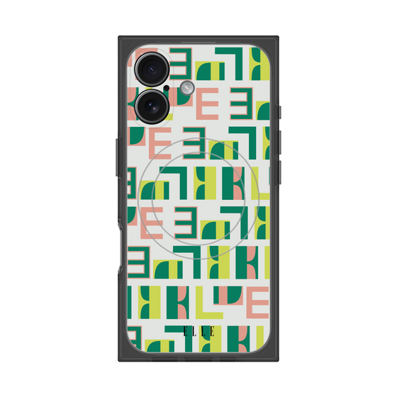 プレミアムスクエアケース with MagSafe［ ELLE - Iconics Prints2 ］