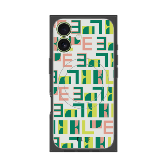 プレミアムスクエアケース with MagSafe［ ELLE - Iconics Prints2 ］