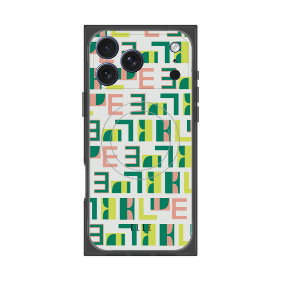 プレミアムスクエアケース with MagSafe［ ELLE - Iconics Prints2 ］