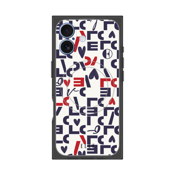 プレミアムスクエアケース with MagSafe［ ELLE - Simply Graphical ］