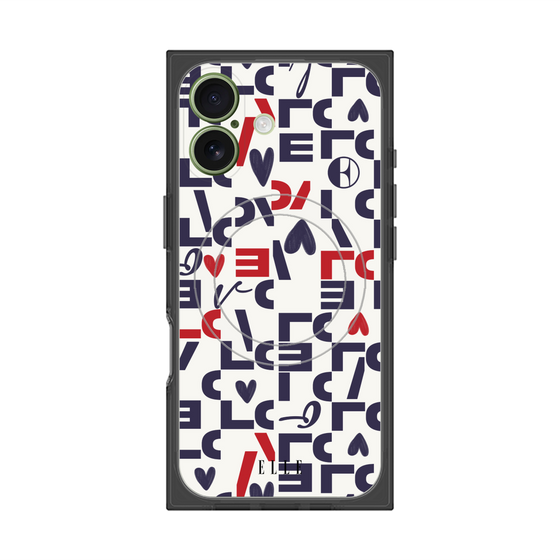 プレミアムスクエアケース with MagSafe［ ELLE - Simply Graphical ］