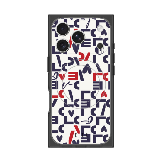 プレミアムスクエアケース with MagSafe［ ELLE - Simply Graphical ］
