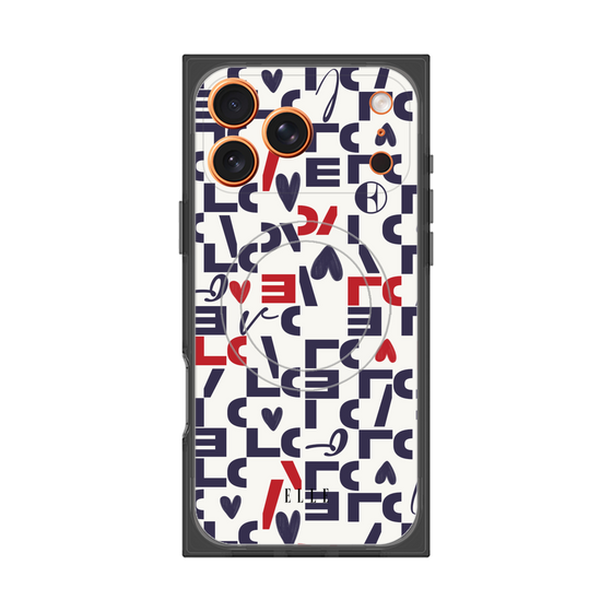プレミアムスクエアケース with MagSafe［ ELLE - Simply Graphical ］