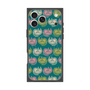 プレミアムスクエアケース with MagSafe［ ELLE - Cat Pattern - グリーン ］